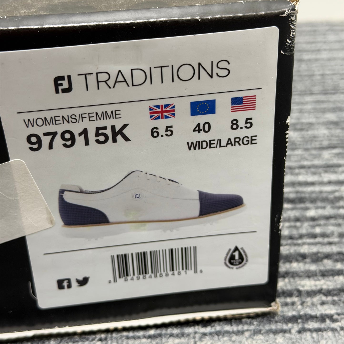 FootJoy Traditions Women's Golf Shoes / UK 6.5 (Wide)