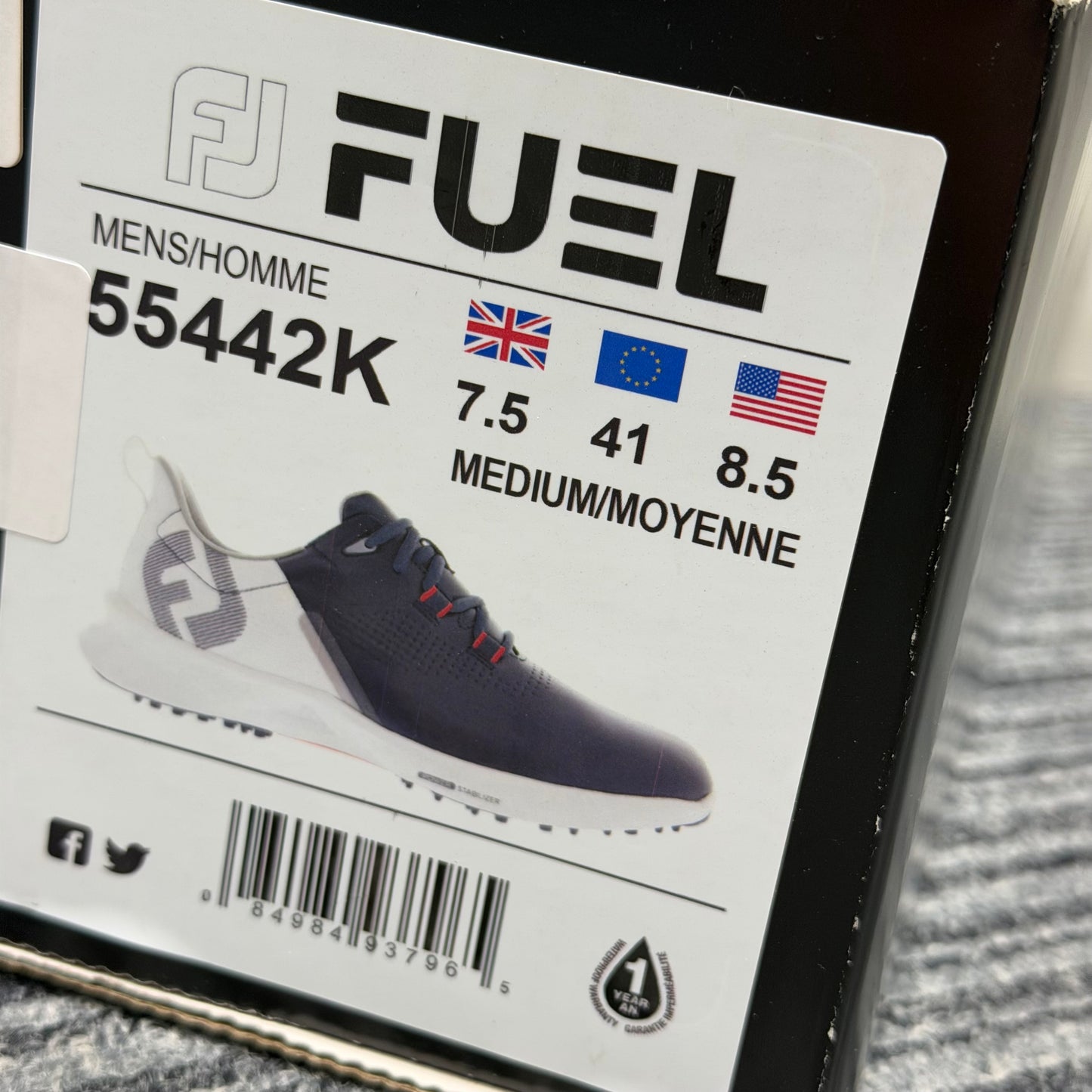 FootJoy Fuel Men's Golf Shoes / UK 7.5