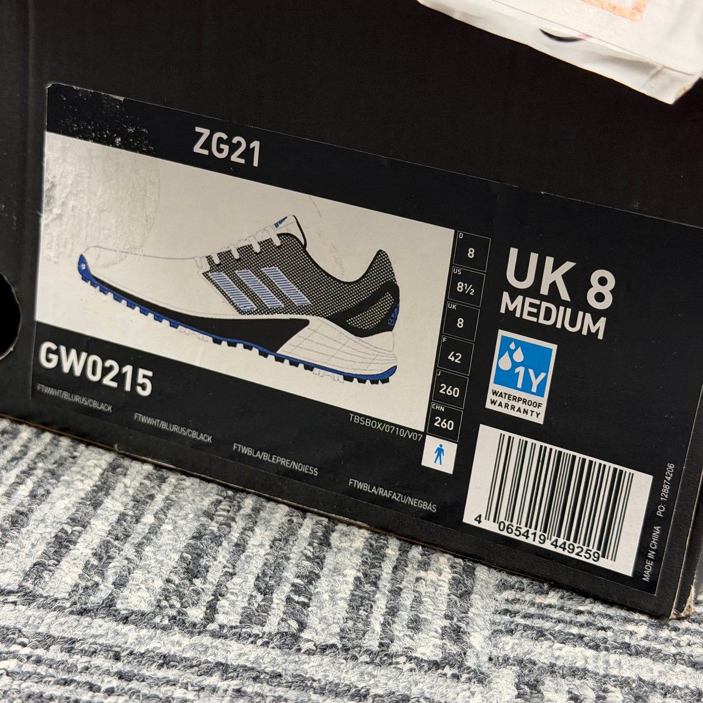 adidas ZG21 Men's Golf Shoes / UK 8