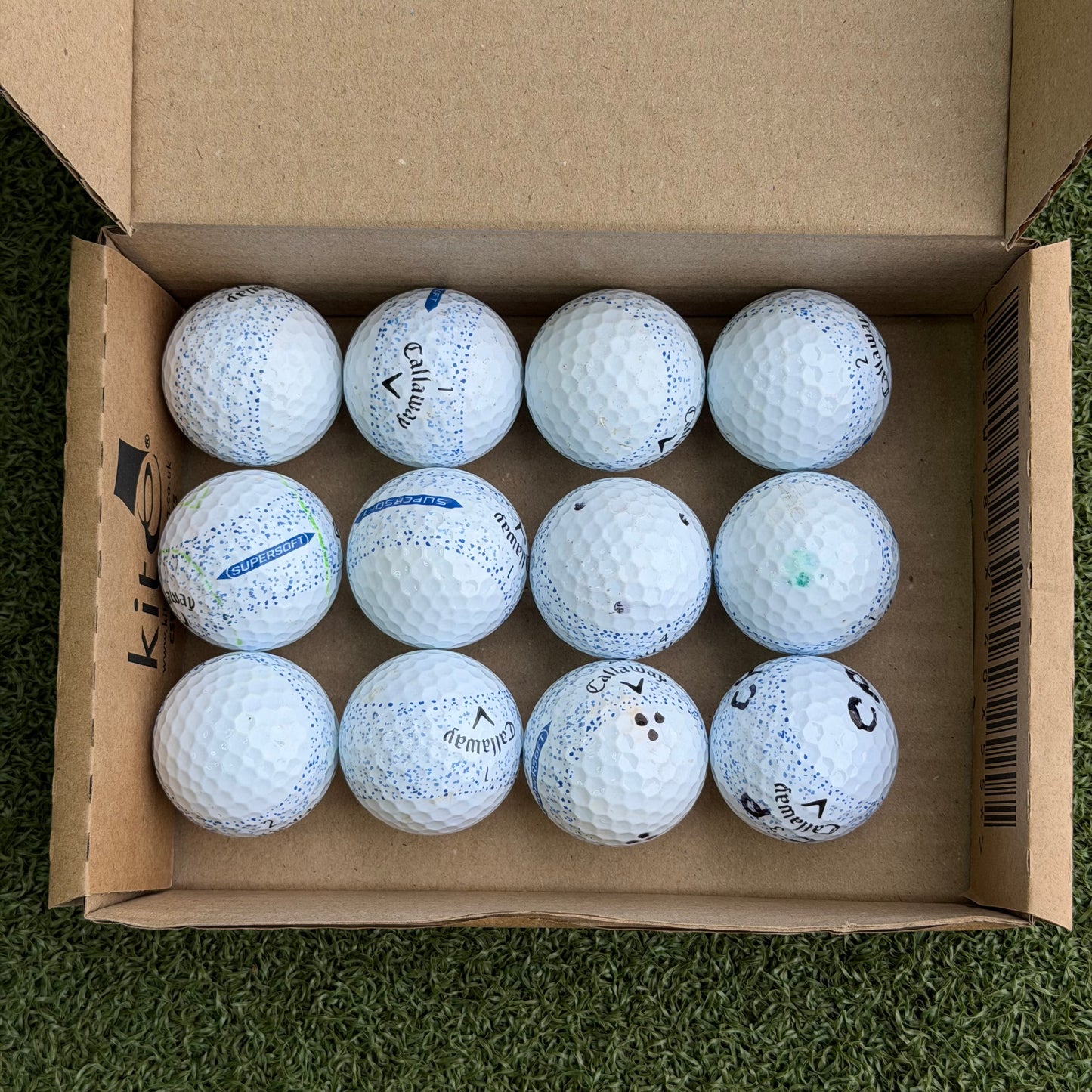 Callaway Supersoft Blue Splatter Lake Ball Dozen (12 Balls)