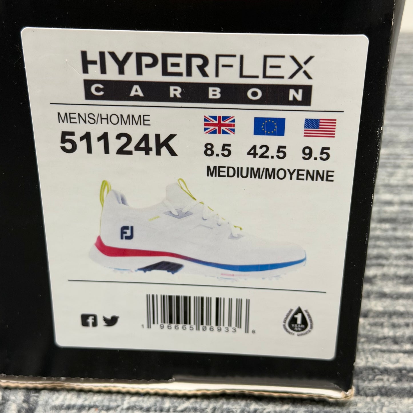 FootJoy Hyperflex Carbon Men's Golf Shoes / UK 8.5