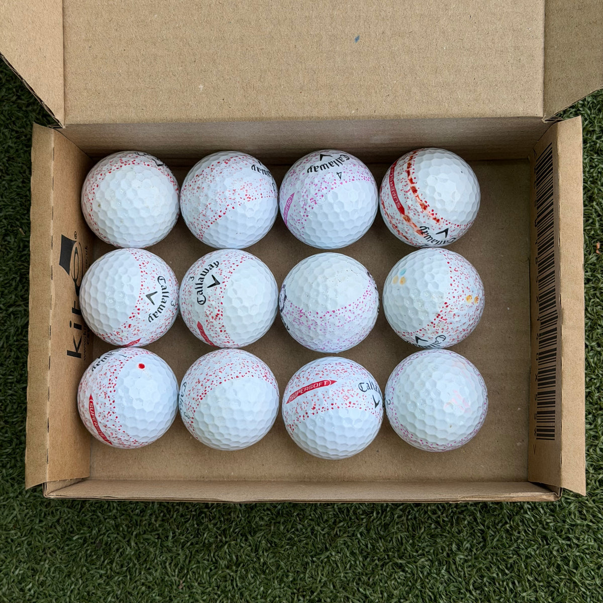Callaway Supersoft Red Splatter Lake Ball Dozen (12 Balls)