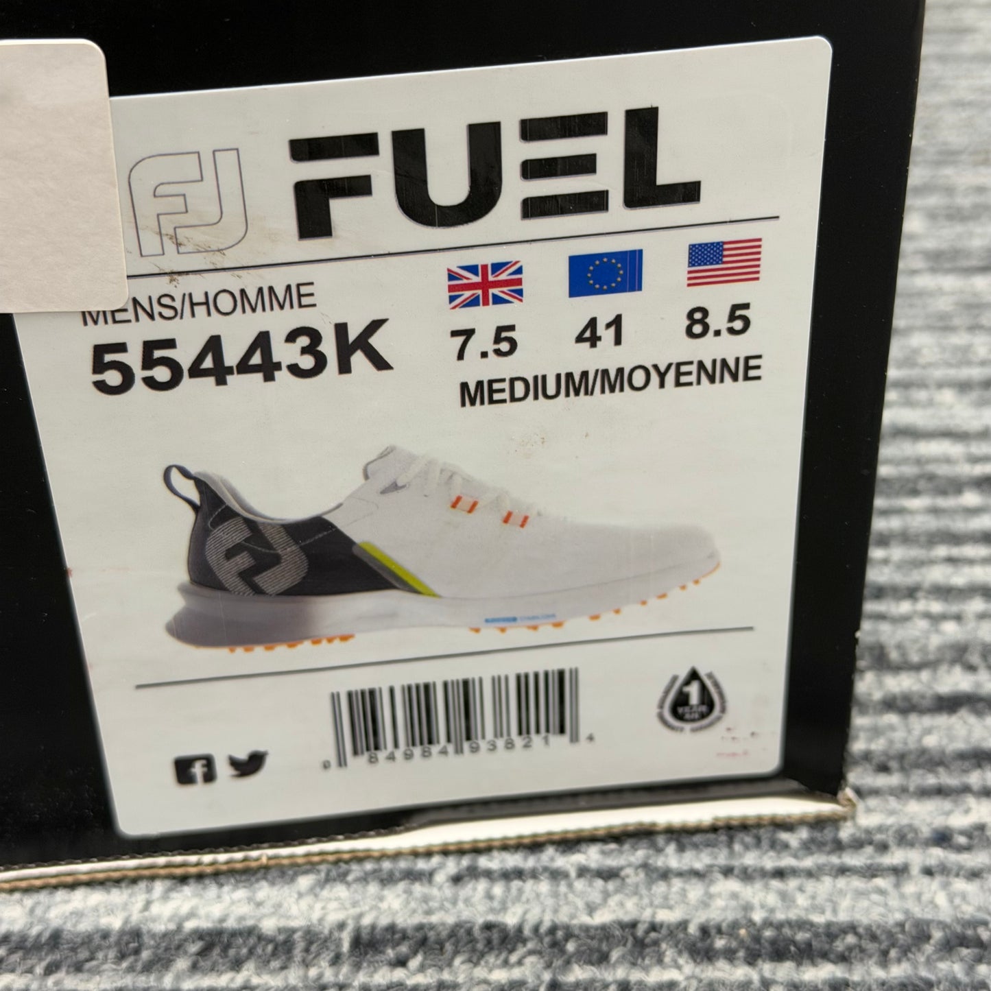 FootJoy Fuel Men's Golf Shoes / UK 7.5