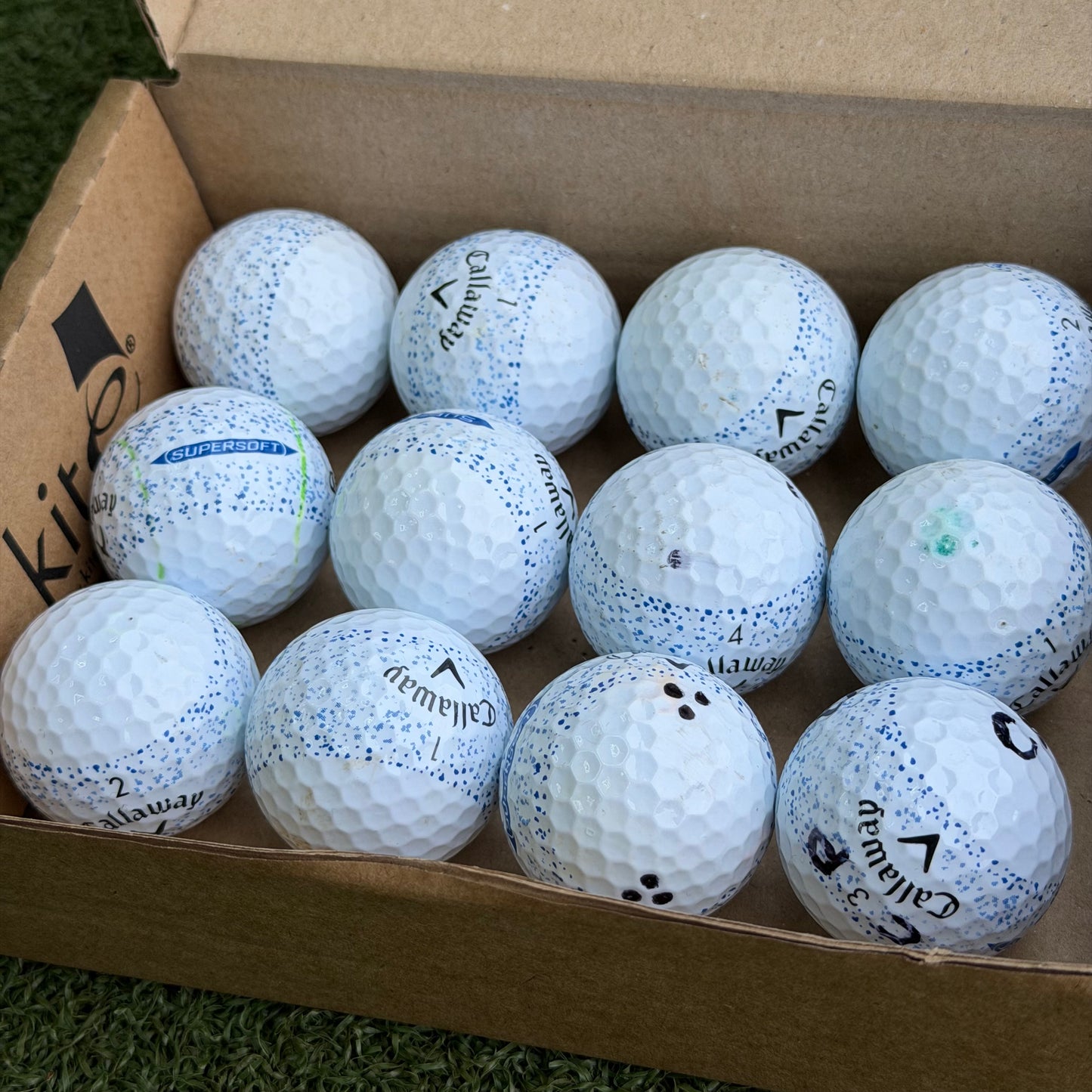 Callaway Supersoft Blue Splatter Lake Ball Dozen (12 Balls)