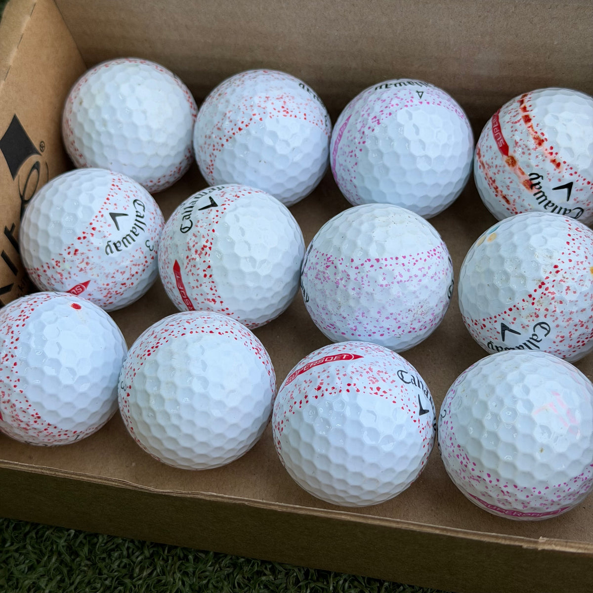 Callaway Supersoft Red Splatter Lake Ball Dozen (12 Balls)