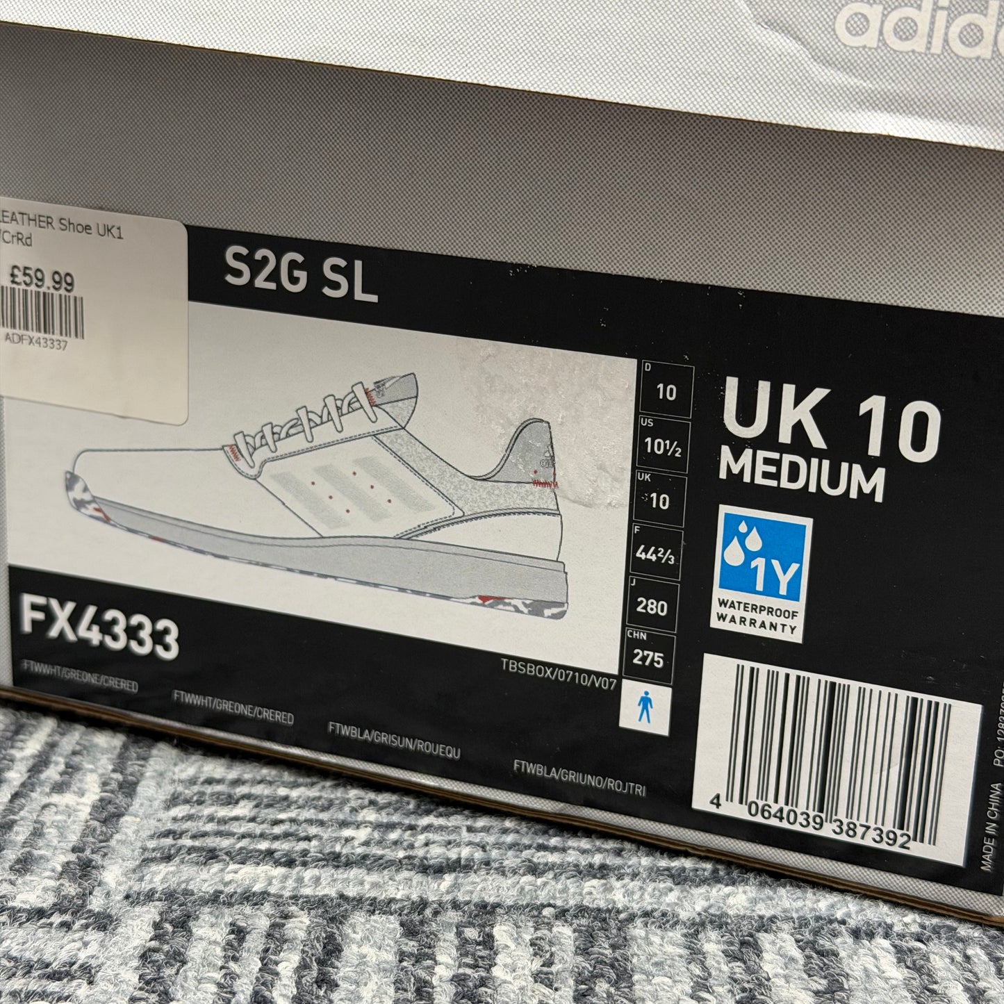 adidas S2G SL Men's Golf Shoes / UK 10