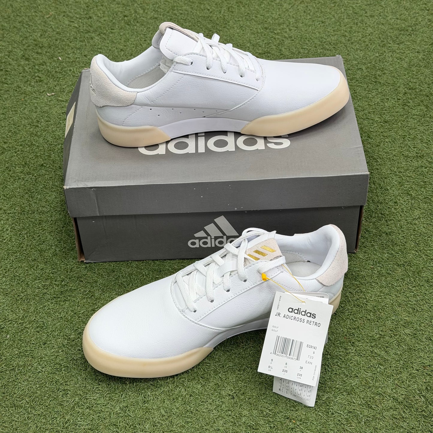 adidas Adicross Retro Junior Golf Shoes / UK 5