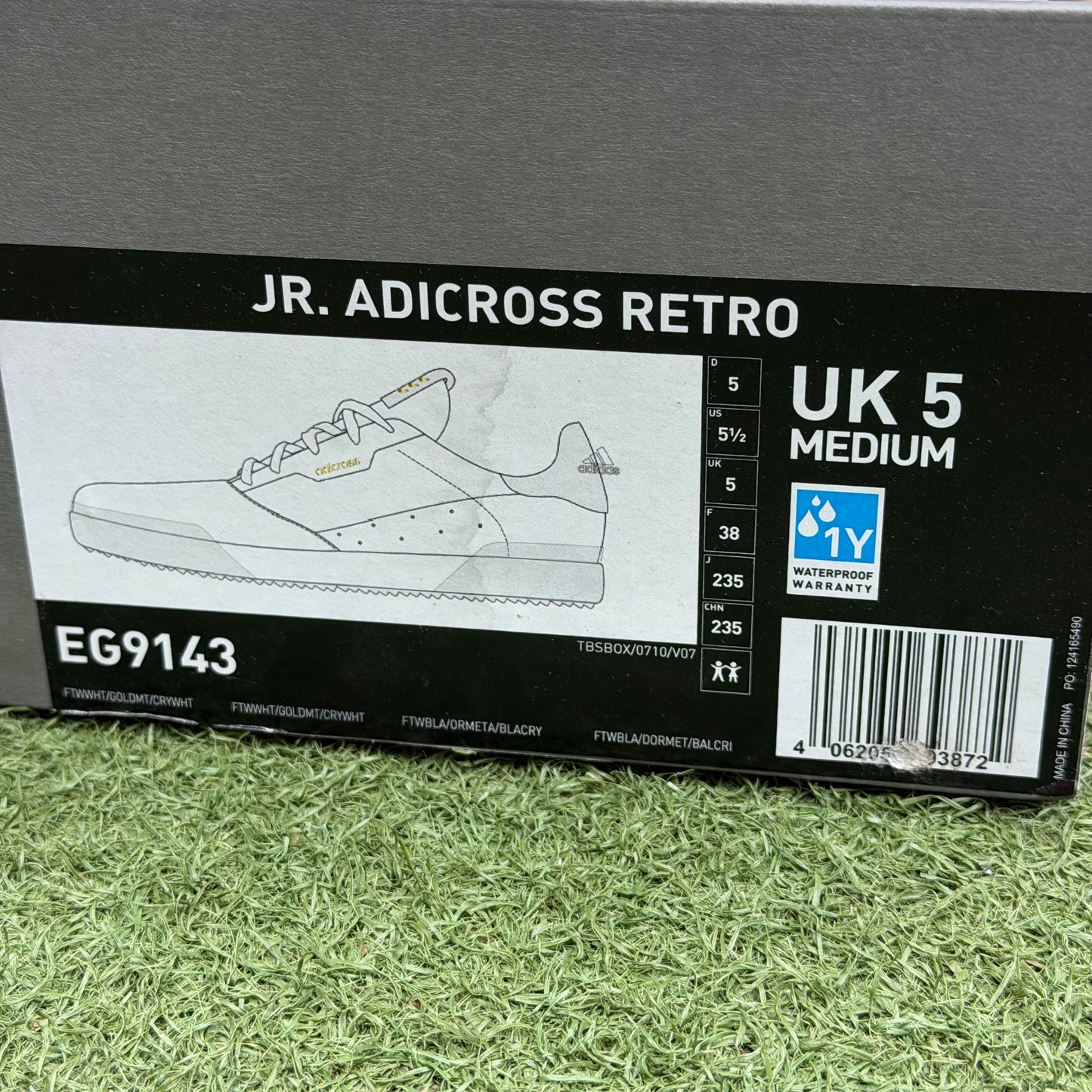 adidas Adicross Retro Junior Golf Shoes / UK 5