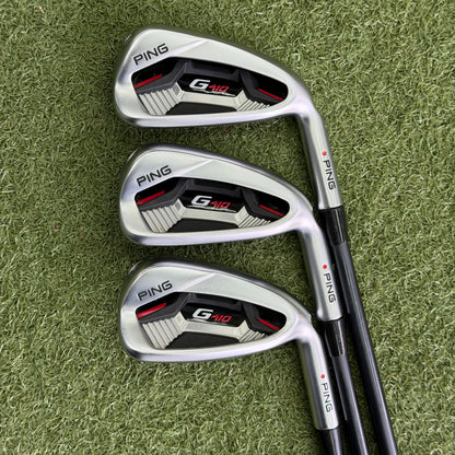 PING G410 Golf Iron Set / 6-PW+UW / Red Dot / Soft Regular Graphite Flex - Pre Owned Golf 