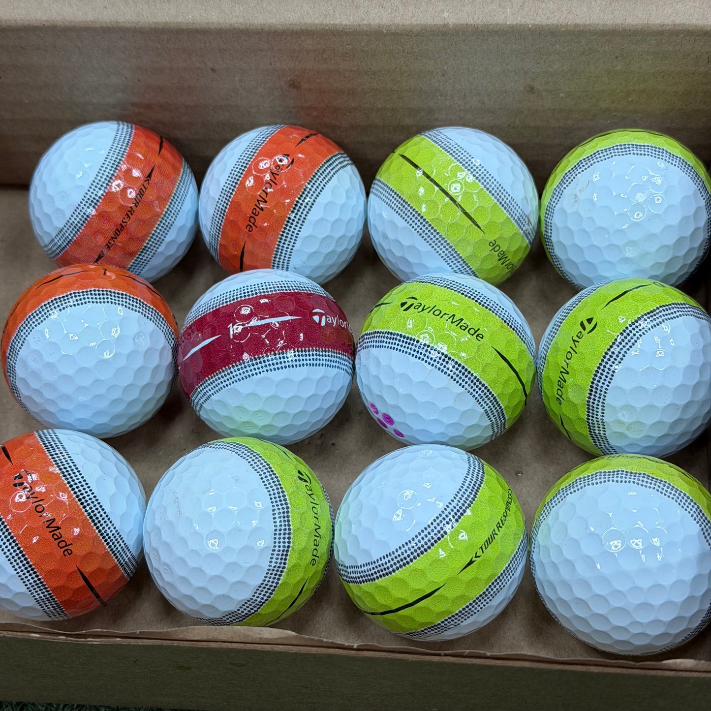 TaylorMade Tour Response Stripe Lake Ball Dozen (12 Balls)