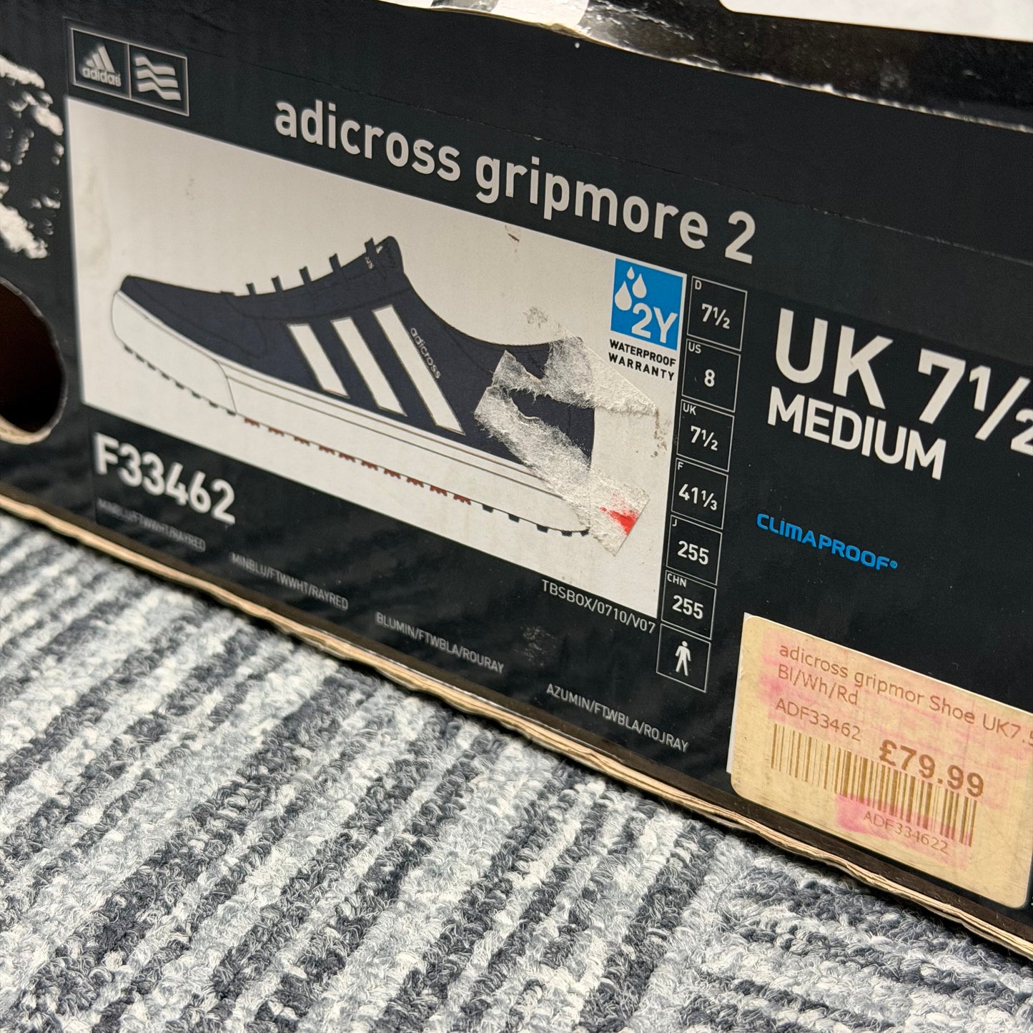 adidas Adicross Gripmore 2 Men's Golf Shoes / UK 7.5