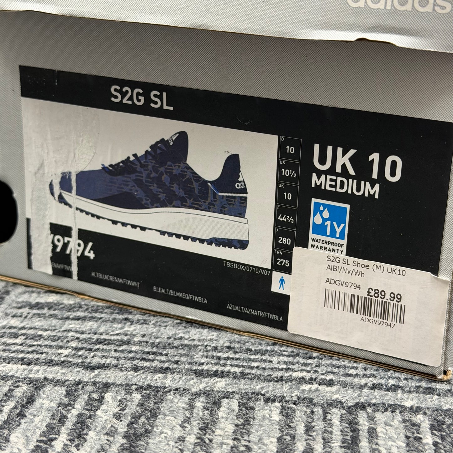 adidas S2G SL Men's Golf Shoes / UK 10