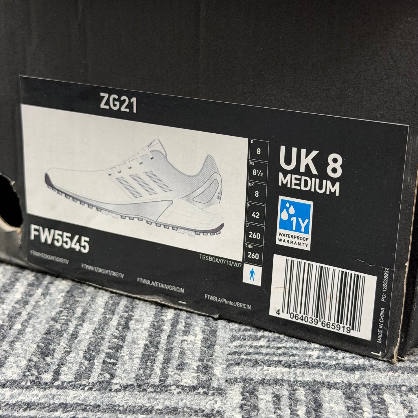 adidas ZG21 Men's Golf Shoes / UK 8
