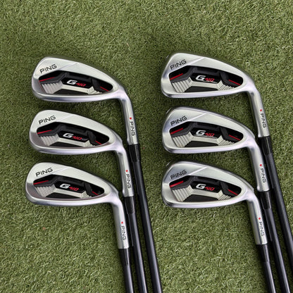 PING G410 Golf Iron Set / 6-PW+UW / Red Dot / Soft Regular Graphite Flex - Pre Owned Golf 