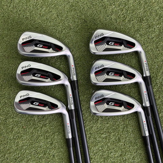 PING G410 Golf Iron Set / 6-PW+UW / Red Dot / Soft Regular Graphite Flex